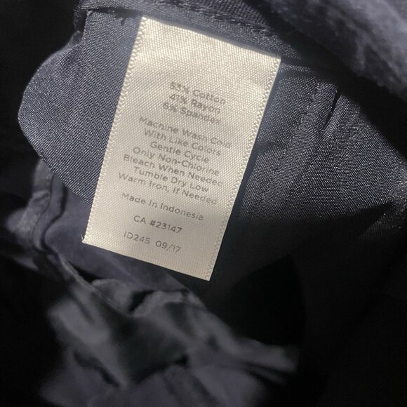 Talbots Pants Womens 18WP Hampshire Ankle Stretch Navy Blue High Rise Cropped - Picture 4 of 7